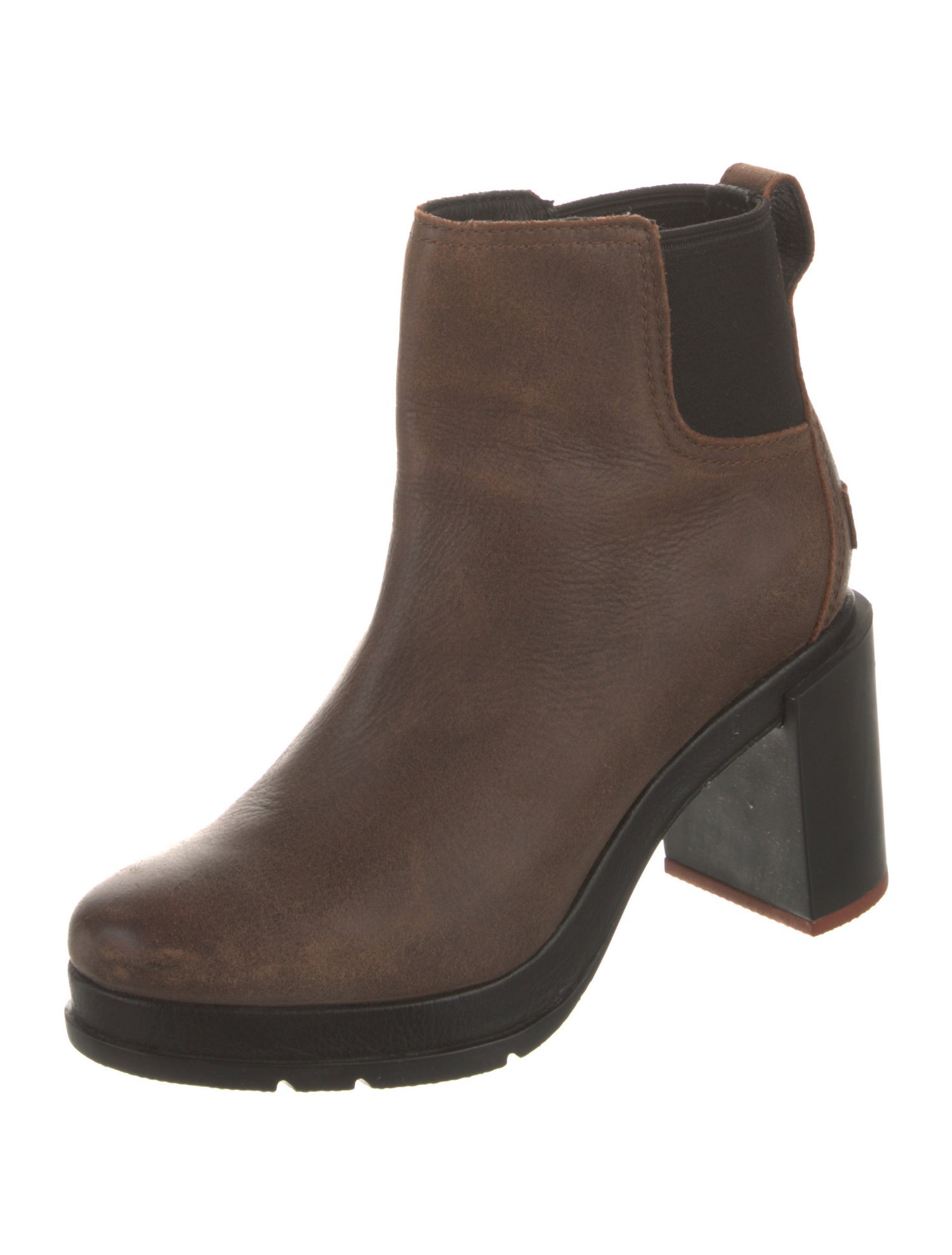 Sorel Leather Colorblock Pattern Chelsea Boots