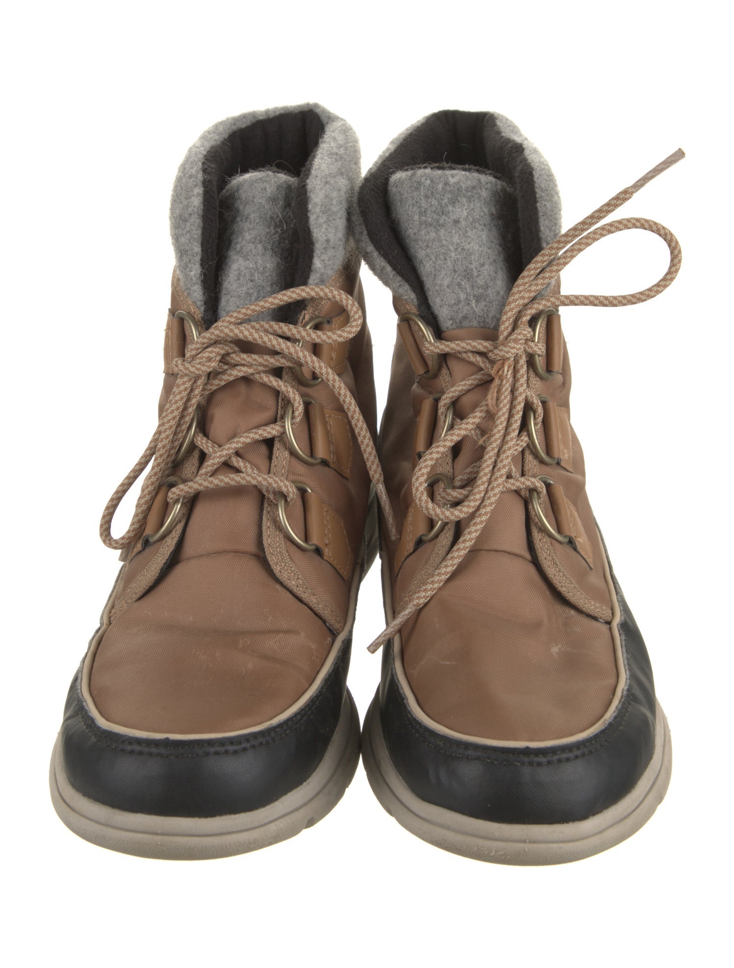 Sorel Nylon Colorblock Pattern Lace-Up Boots