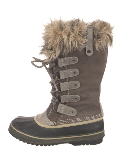 Sorel Suede Faux Fur Trim Lace-Up Boots