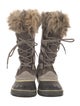 Sorel Suede Faux Fur Trim Lace-Up Boots