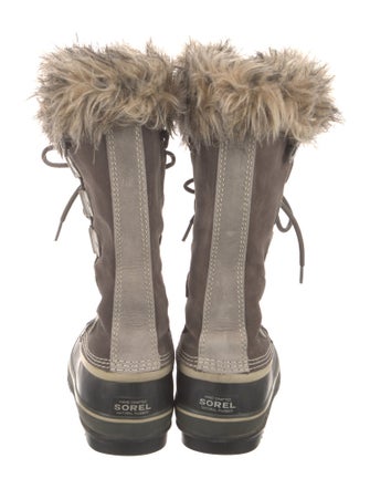 Sorel Suede Faux Fur Trim Lace-Up Boots