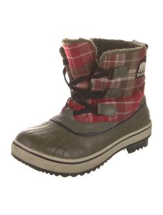 Sorel Rubber Plaid Print Rain Boots