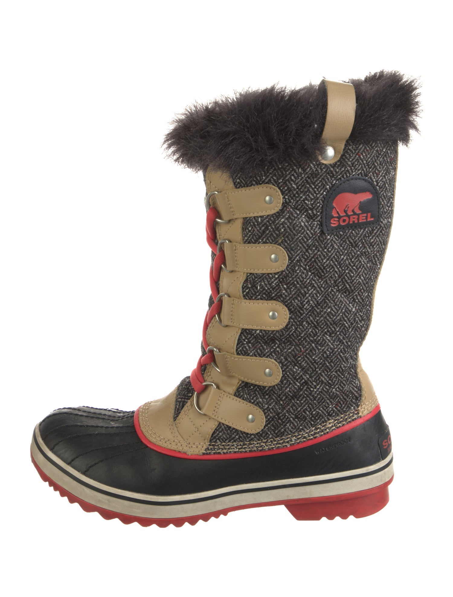 Sorel Printed Fur Trim Boots