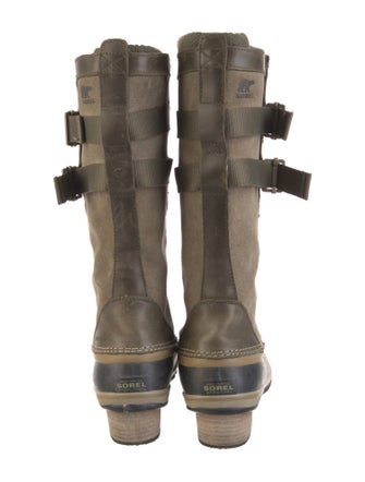 Sorel Suede Leather Trim Embellishment Lace-Up Boots