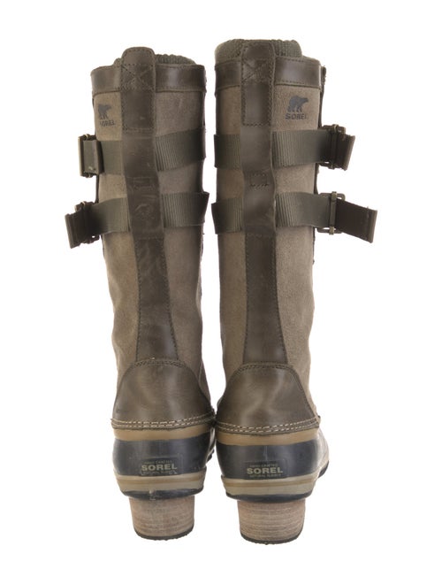 Sorel Suede Leather Trim Embellishment Lace-Up Boots