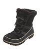 Sorel Suede Faux Fur Trim Lace-Up Boots