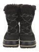 Sorel Suede Faux Fur Trim Lace-Up Boots
