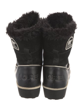 Sorel Suede Faux Fur Trim Lace-Up Boots