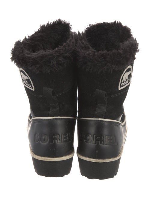Sorel Suede Faux Fur Trim Lace-Up Boots