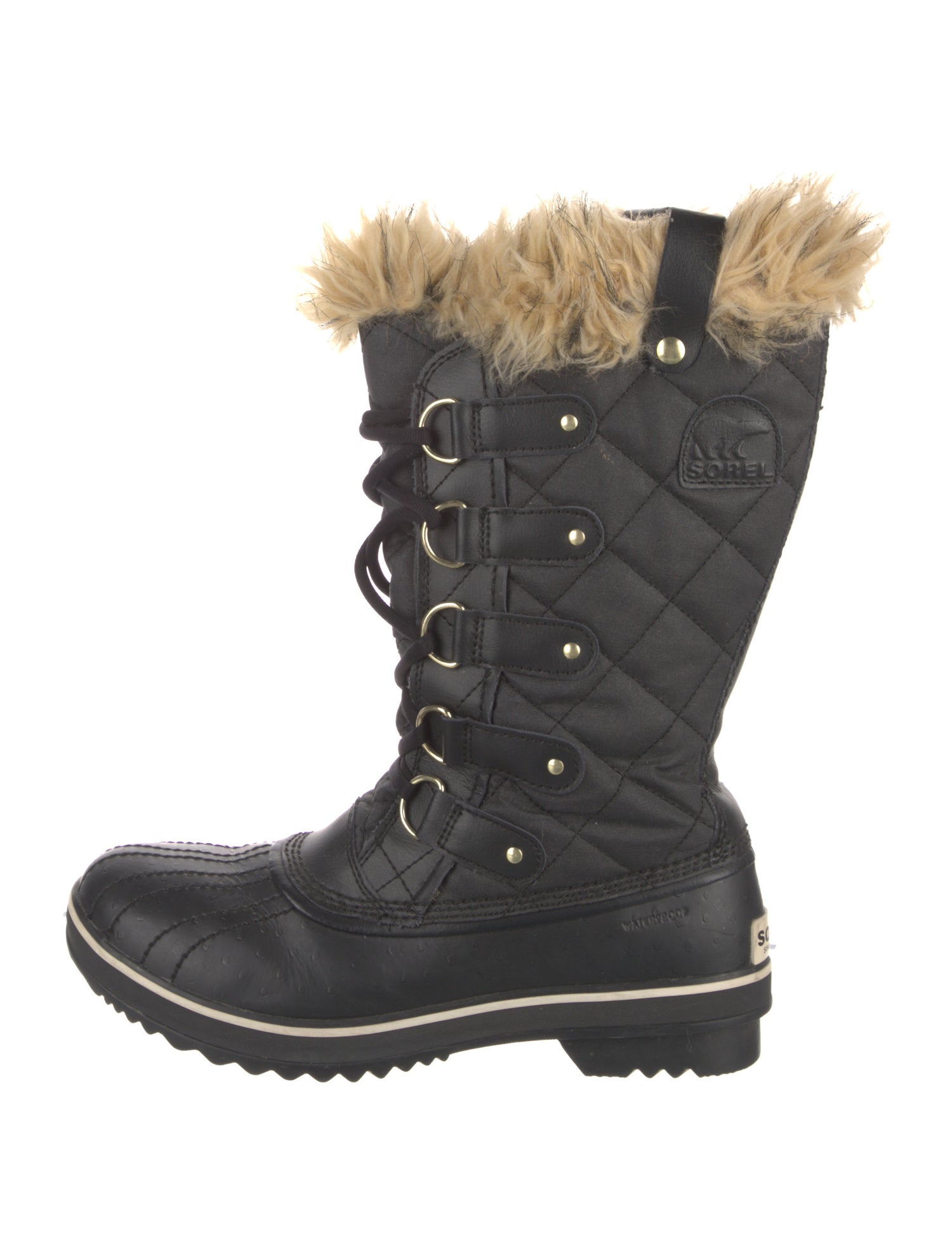 Sorel Faux Fur Trim Lace-Up Boots