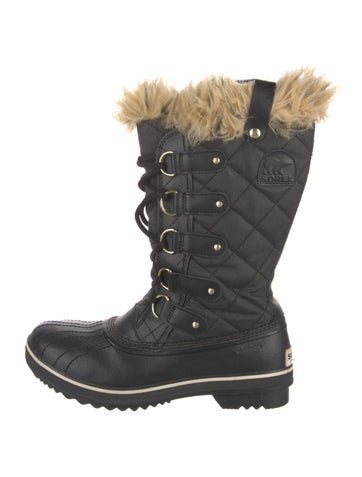 Sorel Boots Faux Fur Trim Lace-Up US 8.5 |