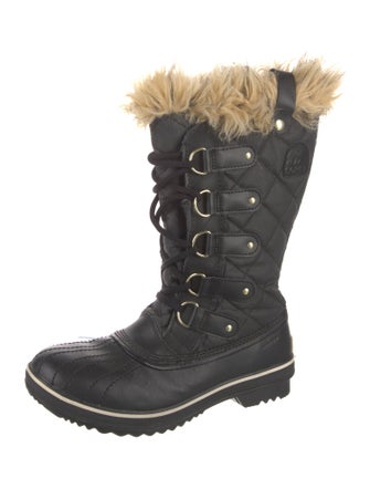 Sorel Faux Fur Trim Lace-Up Boots