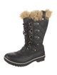 Sorel Faux Fur Trim Lace-Up Boots