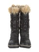 Sorel Faux Fur Trim Lace-Up Boots