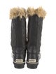 Sorel Faux Fur Trim Lace-Up Boots