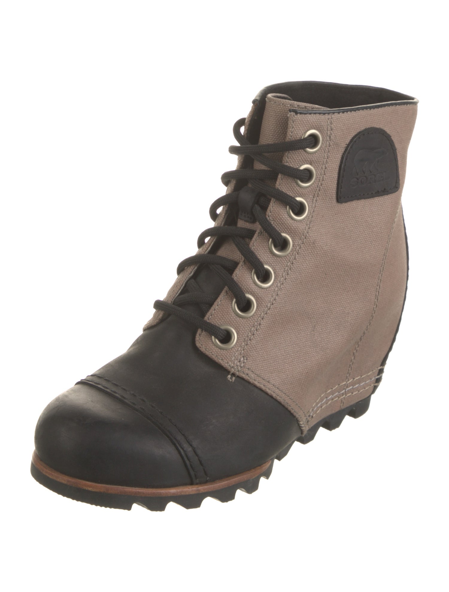 Sorel Canvas Colorblock Pattern Lace-Up Boots