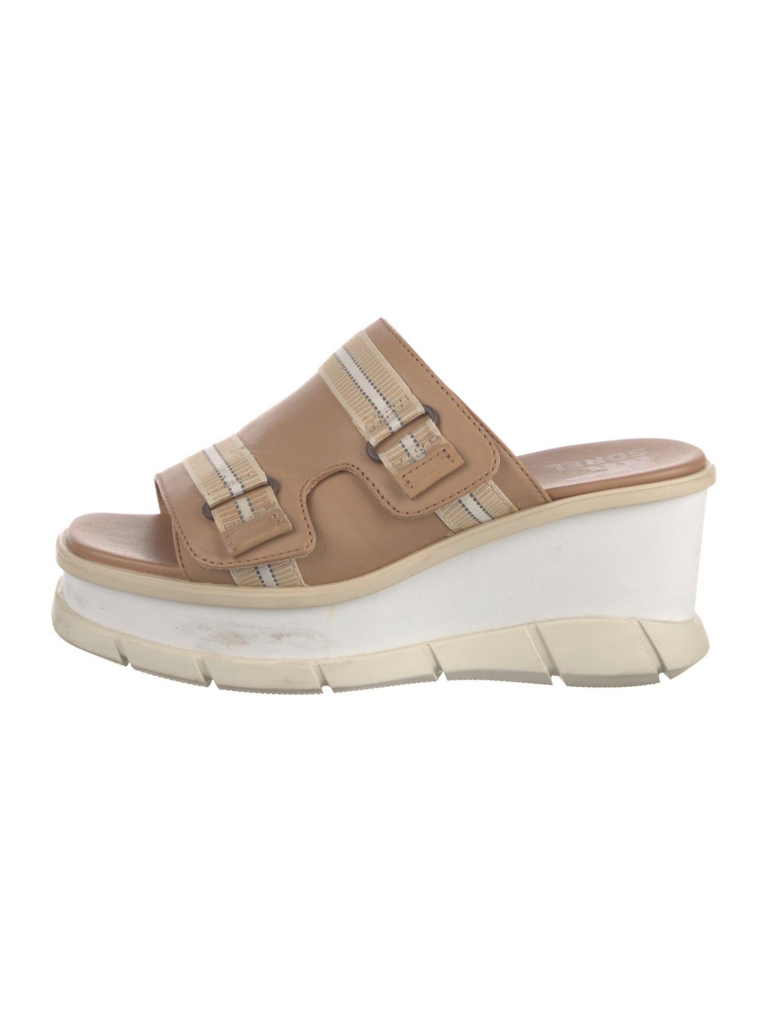 Sorel Leather Grosgrain Trim Slides