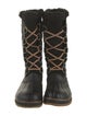 Sorel Wool Striped Lace-Up Boots