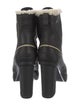 Sorel Leather Fur Trim Lace-Up Boots
