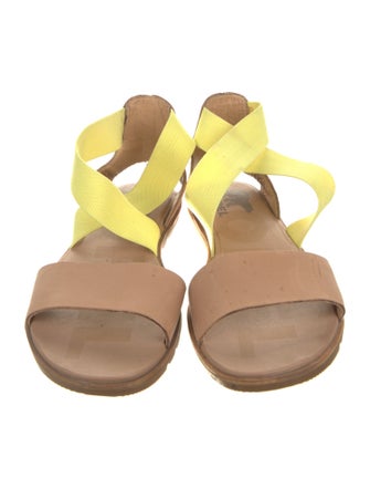 Sorel Leather Printed Slingback Sandals