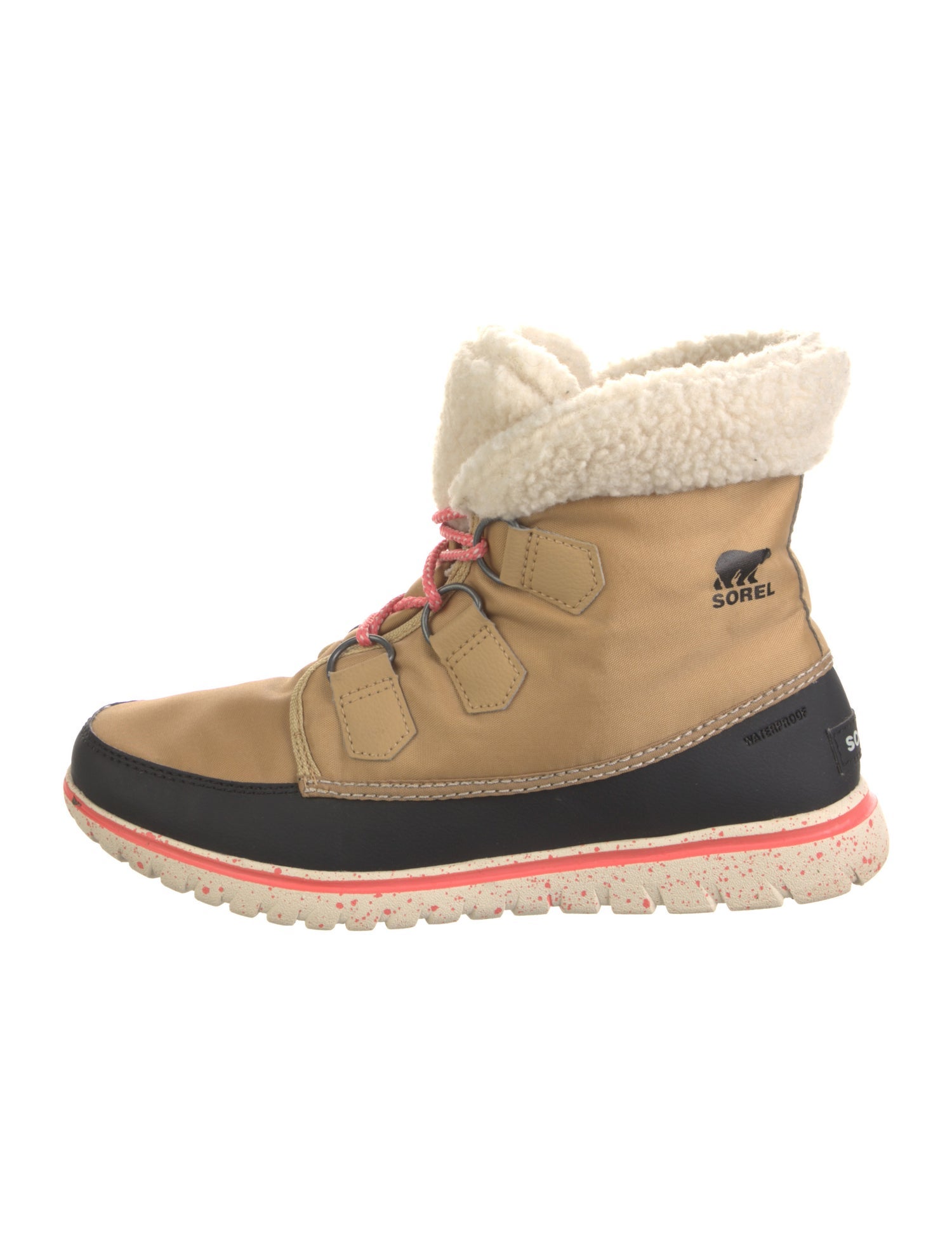 Sorel Canvas Colorblock Pattern Lace-Up Boots