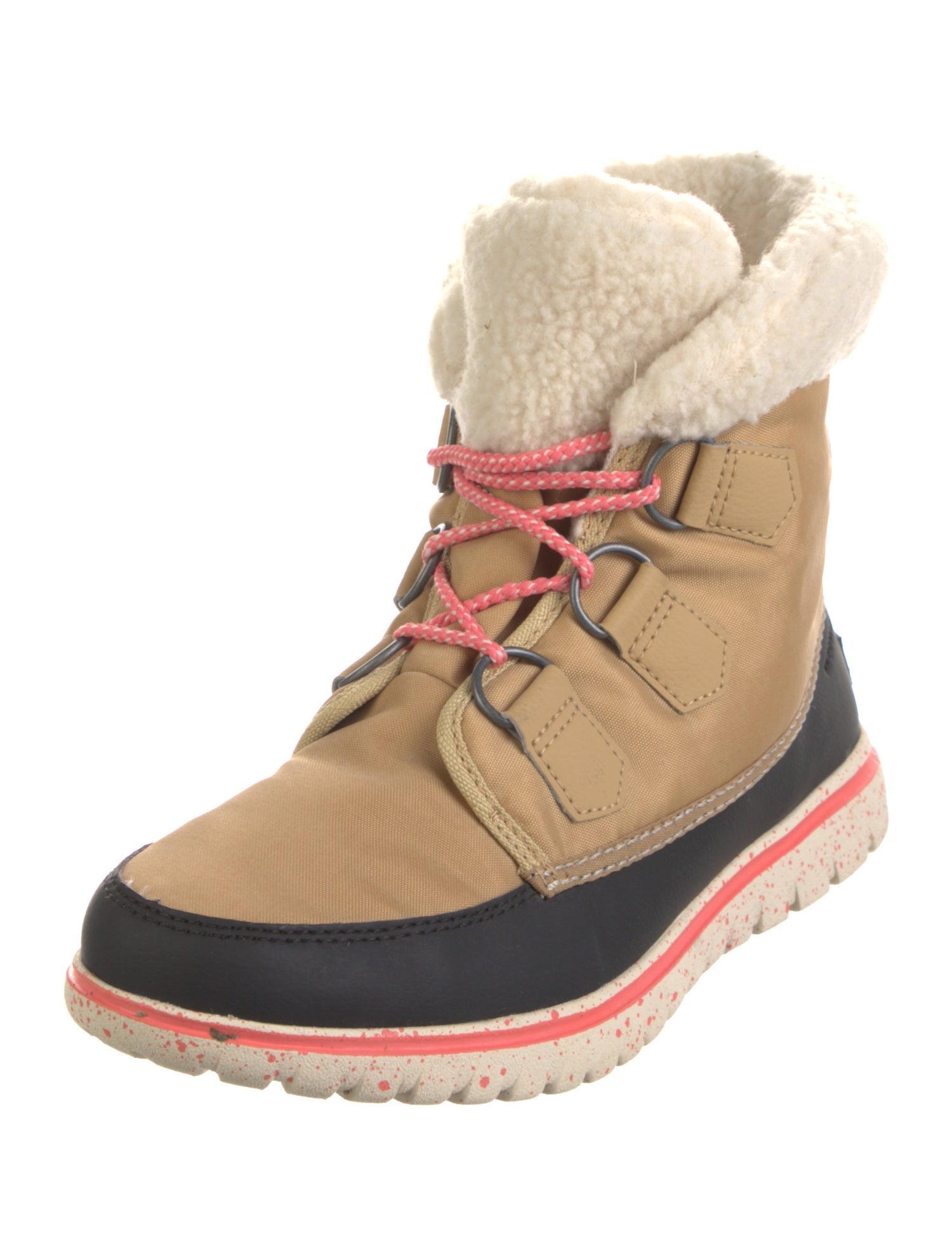 Sorel Canvas Colorblock Pattern Lace-Up Boots