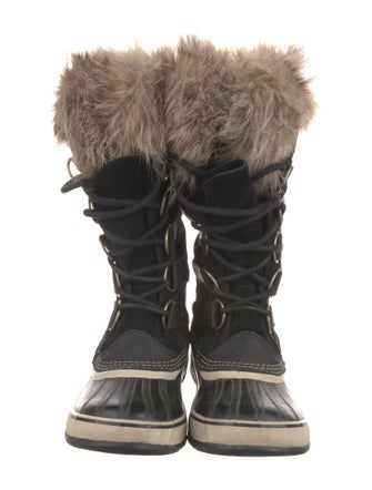 Sorel Suede Faux Fur Trim Lace-Up Boots