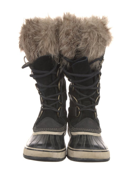 Sorel Suede Faux Fur Trim Lace-Up Boots