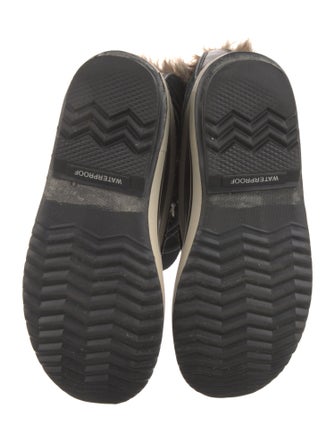 Sorel Suede Faux Fur Trim Lace-Up Boots