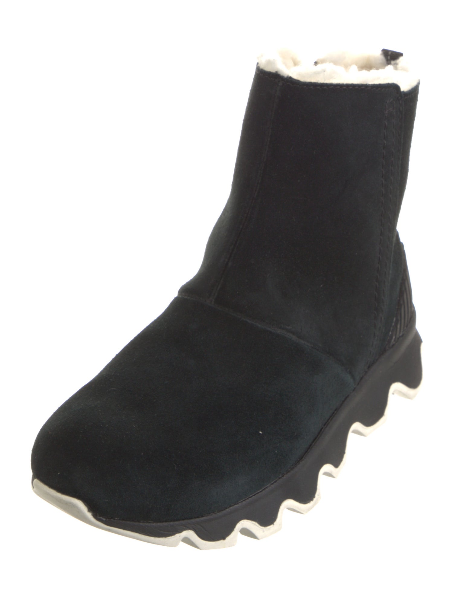 Sorel Suede Faux Fur Trim Chelsea Boots
