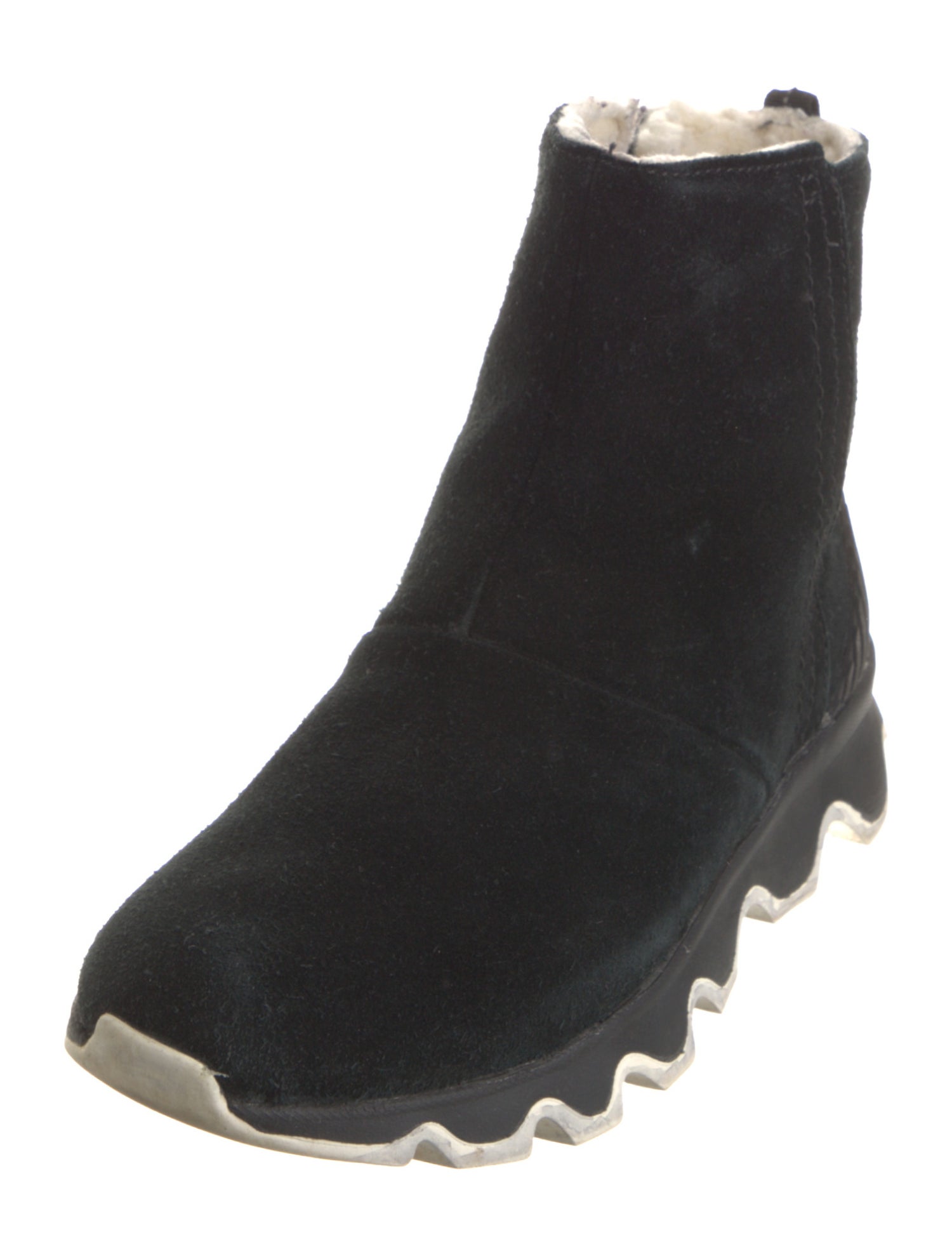 Sorel Suede Faux Fur Trim Chelsea Boots