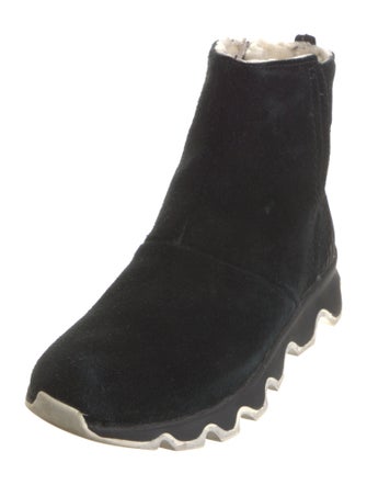 Sorel Suede Faux Fur Trim Chelsea Boots