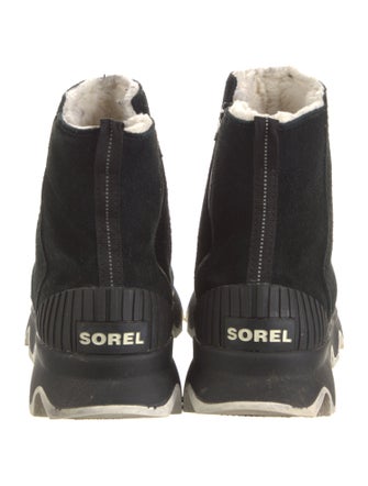 Sorel Suede Faux Fur Trim Chelsea Boots