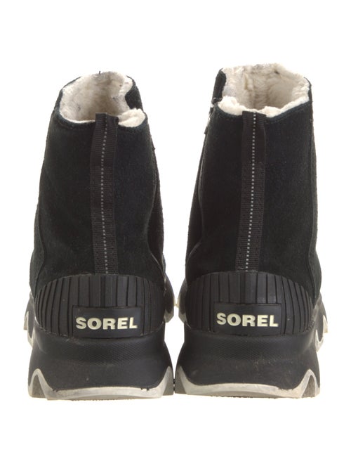 Sorel Suede Faux Fur Trim Chelsea Boots