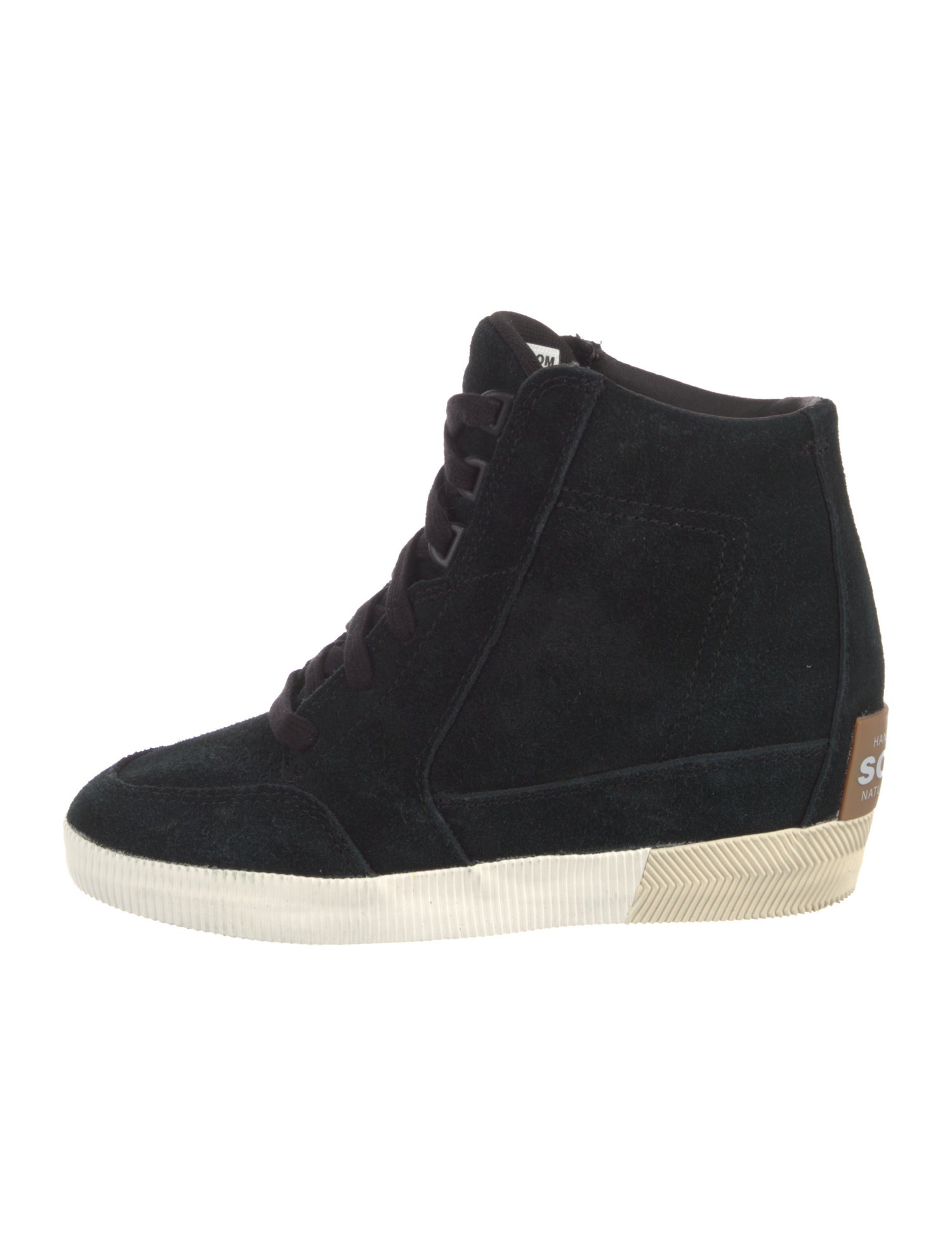 Sorel Suede Colorblock Pattern Wedge Sneakers