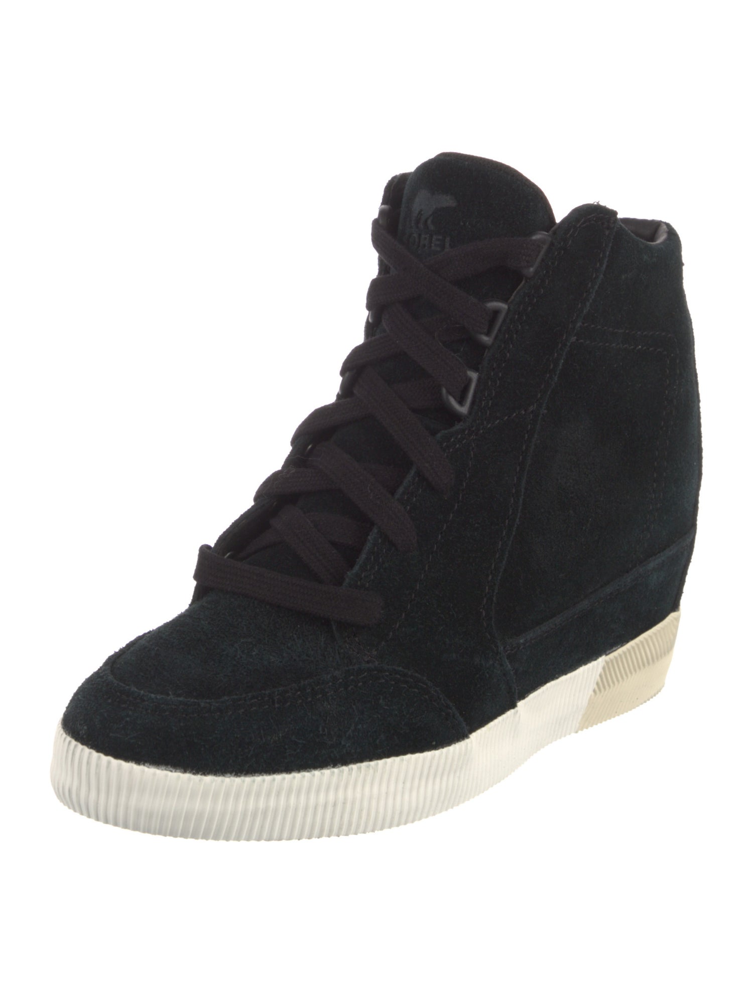Sorel Suede Colorblock Pattern Wedge Sneakers