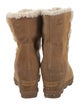 Sorel Suede Fur Trim Lace-Up Boots