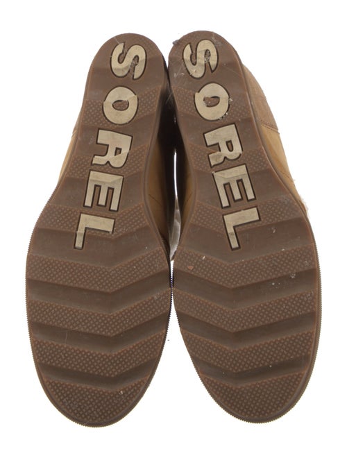 Sorel Suede Fur Trim Lace-Up Boots