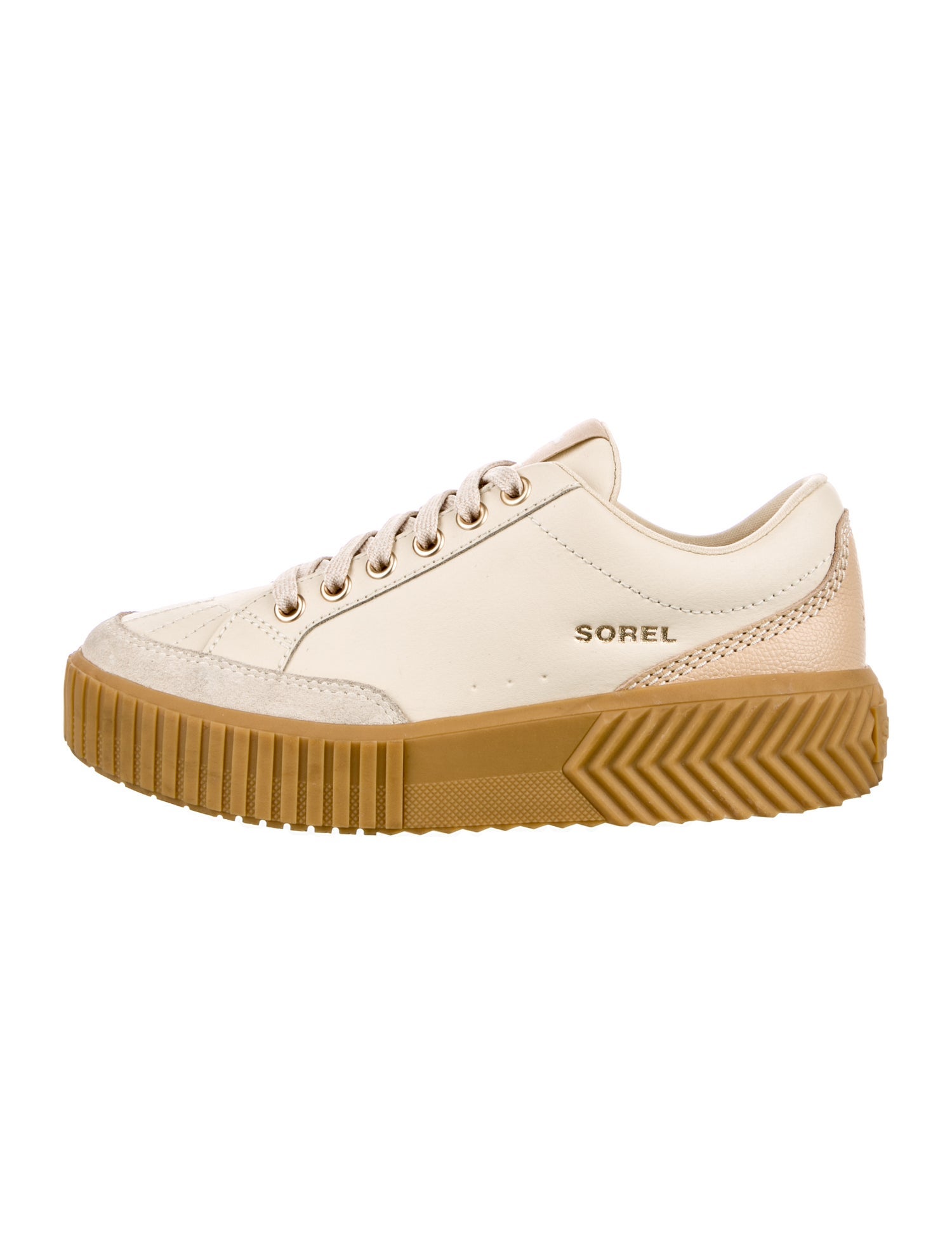 Sorel Leather Colorblock Pattern Sneakers