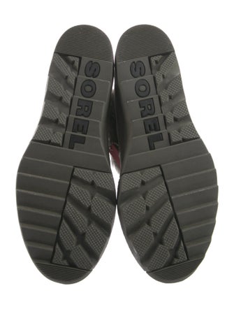 Sorel Leather Fur Trim Lace-Up Boots