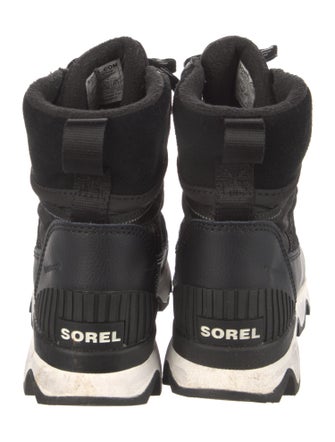 Sorel Nylon Leather Trim Embellishment Lace-Up Boots