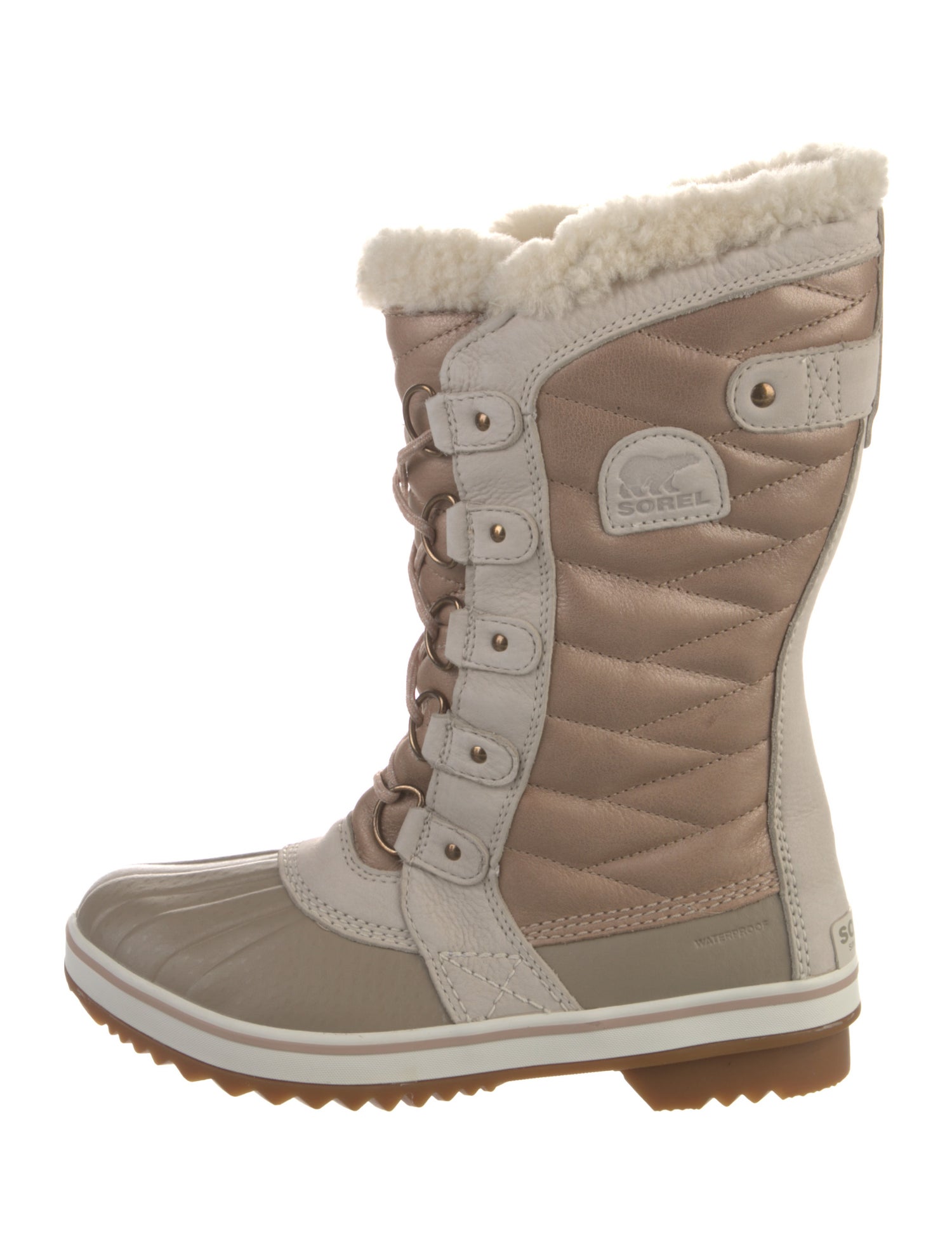 Sorel Leather Colorblock Pattern Lace-Up Boots w/ Tags