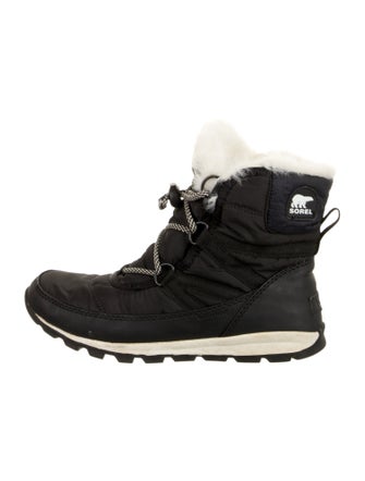 Sorel Nylon Fur Trim Lace-Up Boots