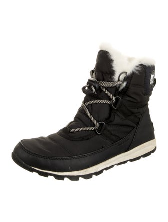 Sorel Nylon Fur Trim Lace-Up Boots