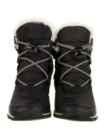 Sorel Nylon Fur Trim Lace-Up Boots