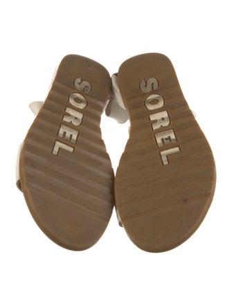 Sorel Leather Animal Print Slingback Sandals