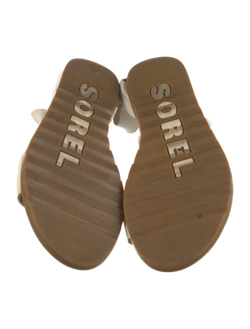 Sorel Leather Animal Print Slingback Sandals