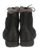 Sorel Suede Fur Trim Lace-Up Boots