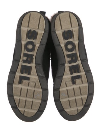 Sorel Suede Fur Trim Lace-Up Boots