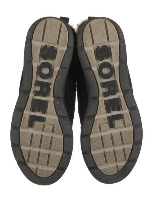 Sorel Suede Fur Trim Lace-Up Boots